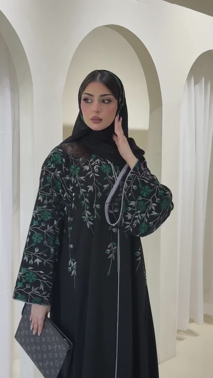 NR Luxury Premium Black Abaya | Elegant Arabic Style | Embroidery Abaya