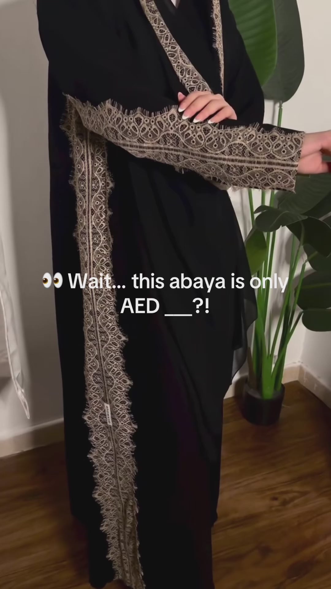 NR Luxury New Collection Black Abaya | Elegant Arabic Style | Laice Side Beige Abaya